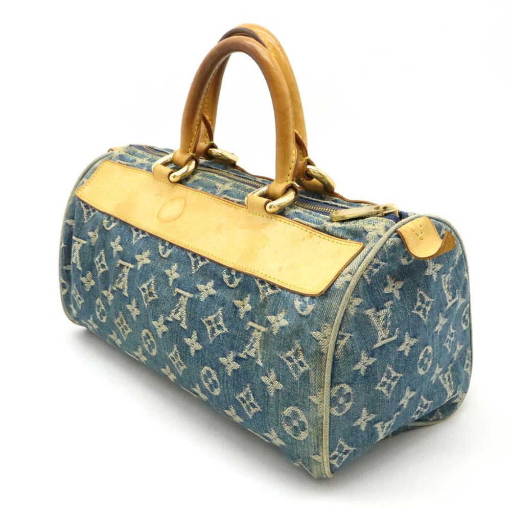 LOUIS VUITTON Monogram Denim Neo Speedy Boston Bag Blue M95019 - Picture 3 of 10